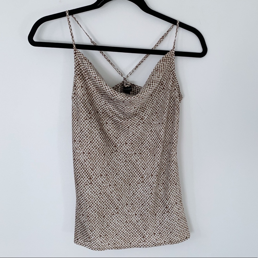 - Banana Republic Brown Pattern Strappy Tank…